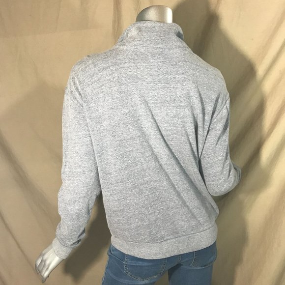 Pink by Victoria's Secret Small Grey Quarter Zip Sweatshirt Embroidered - Picture 7 of 13